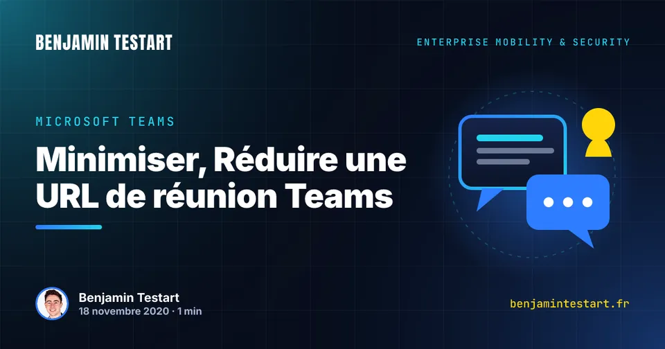 Minimiser, Réduire une URL de réunion Teams