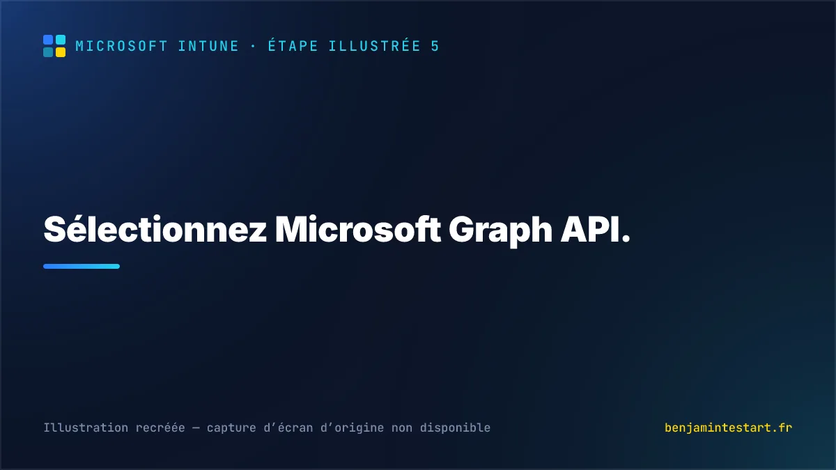 Sélectionnez Microsoft Graph API.