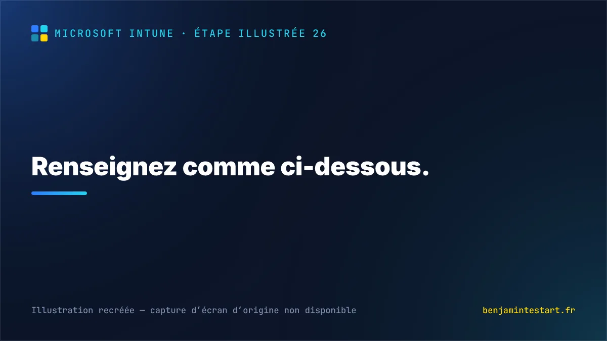 Renseignez comme ci-dessous.