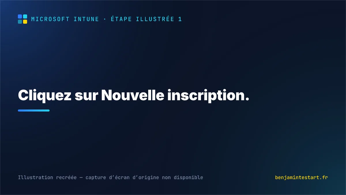 Cliquez sur Nouvelle inscription.