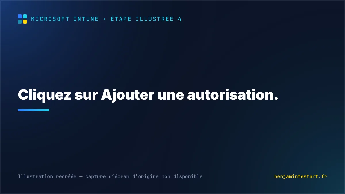 Cliquez sur Ajouter une autorisation.
