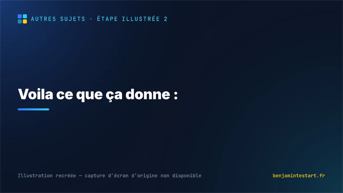 Voila ce que ça donne :