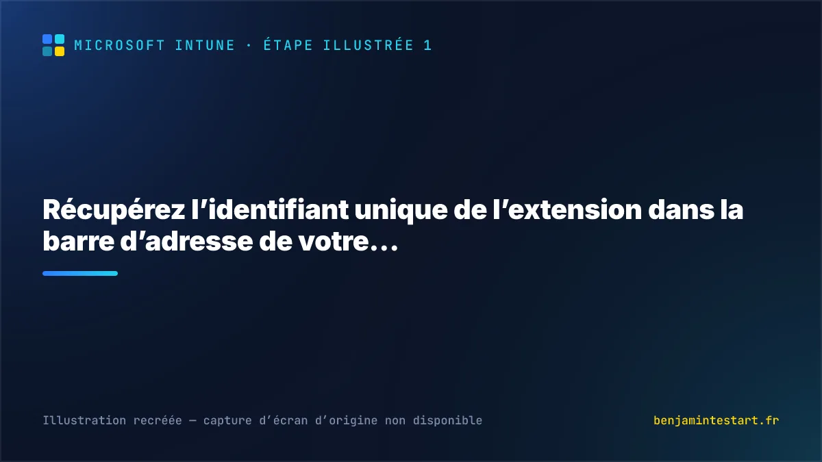 Récupérez l’identifiant unique de l’extension dans la barre d’adresse de votre…