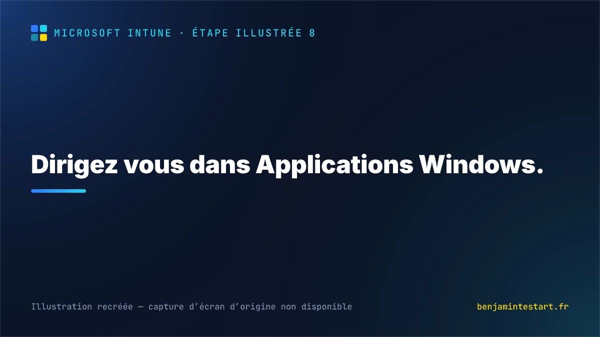 Dirigez vous dans Applications Windows.