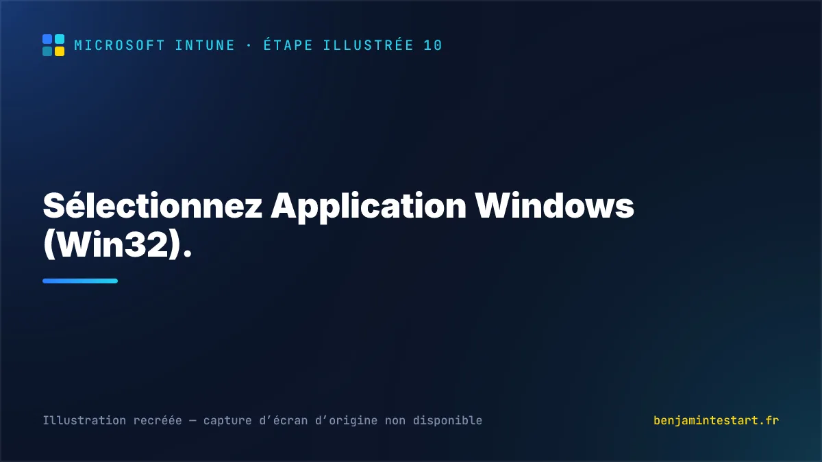 Sélectionnez Application Windows (Win32).