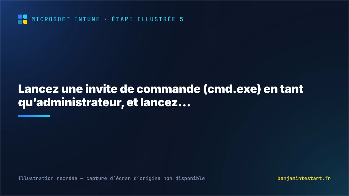 Lancez une invite de commande (cmd.exe) en tant qu’administrateur, et lancez…
