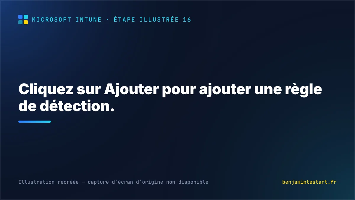 Cliquez sur Ajouter pour ajouter une règle de détection.