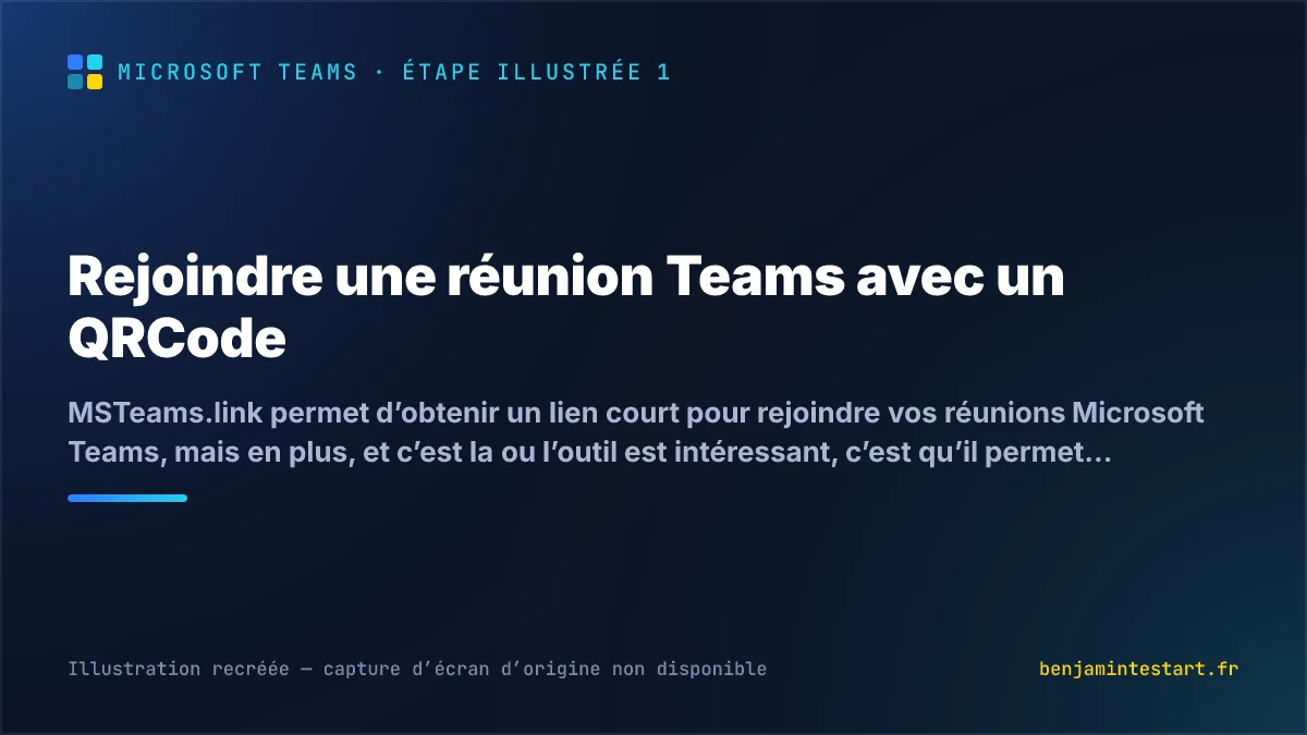 Rejoindre une réunion Teams avec un QRCode