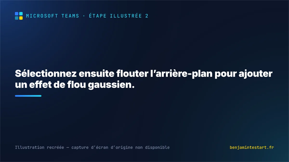 Sélectionnez ensuite flouter l’arrière-plan pour ajouter un effet de flou gaussien.